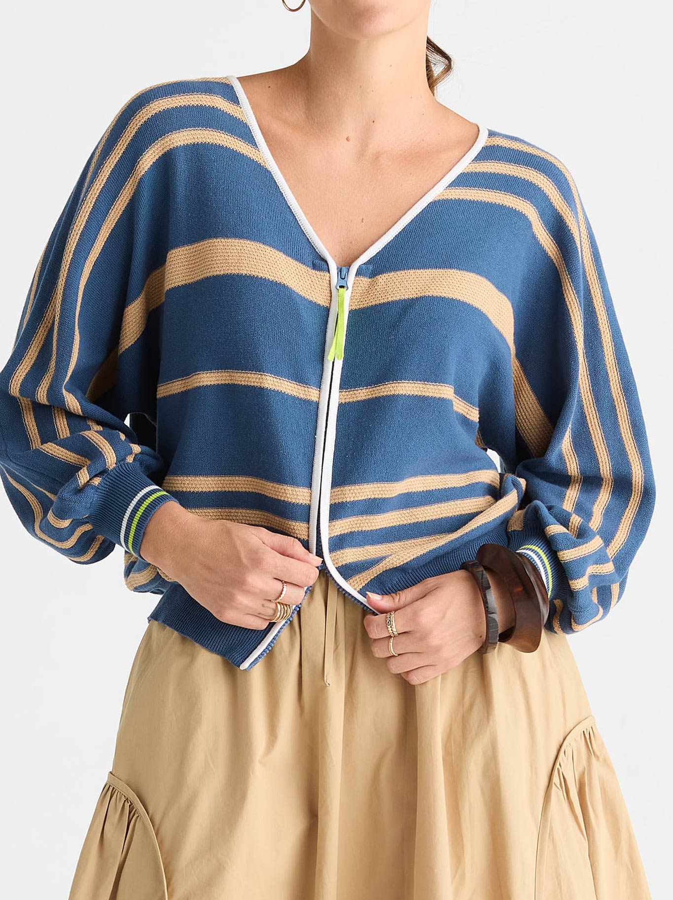 ZAKET & PLOVER STATEMENT ZIP CARDI