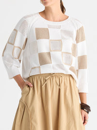 ZAKET & PLOVER PATCH POINTELLE TOP