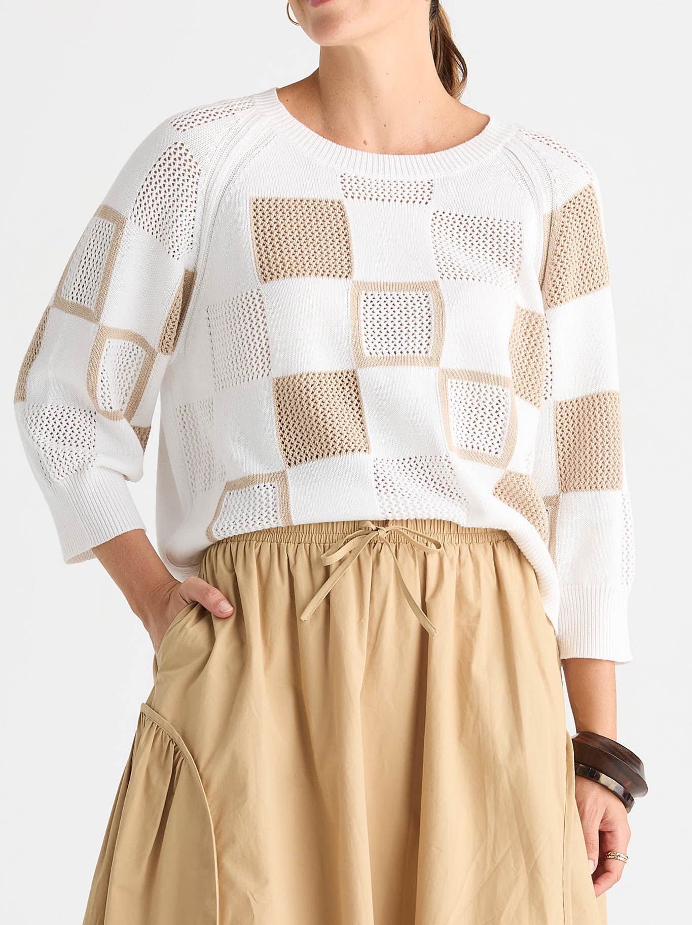 ZAKET & PLOVER PATCH POINTELLE TOP