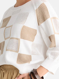ZAKET & PLOVER PATCH POINTELLE TOP