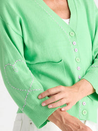 ZAKET & PLOVER SWEET HEART CARDI